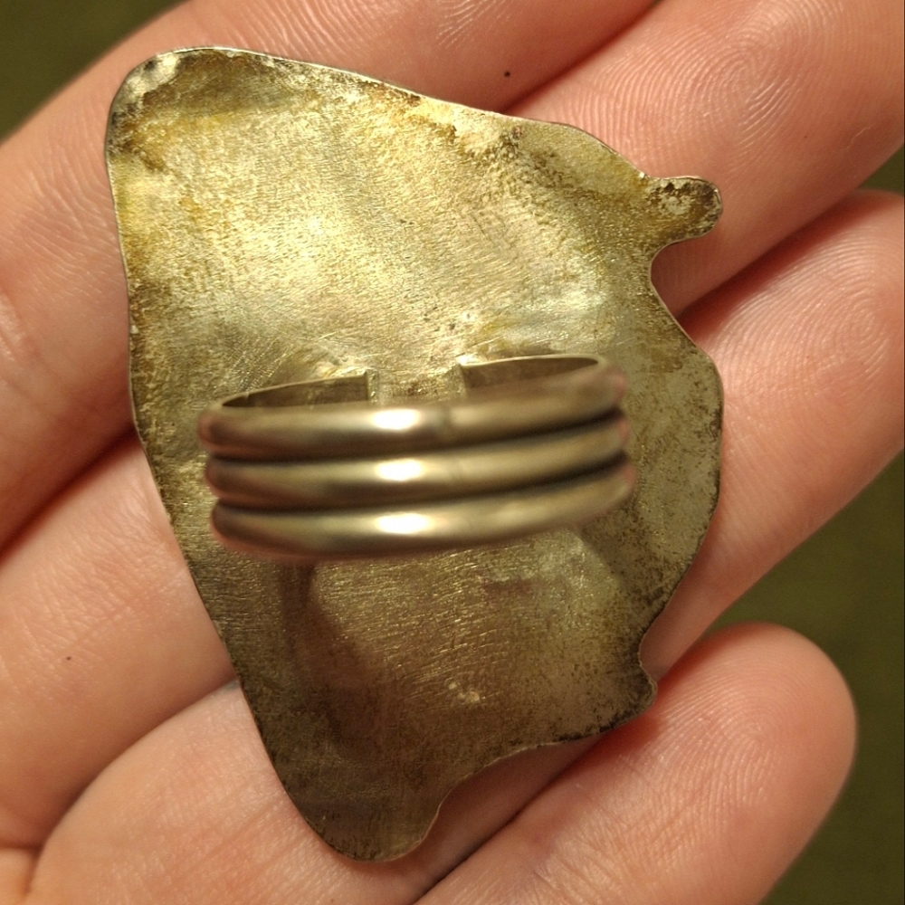 Lightning Bolt Bronco Unicoron Opal Ring NFR Cowgirl Rodeo 6.5-7 Western - Picture 8 of 9